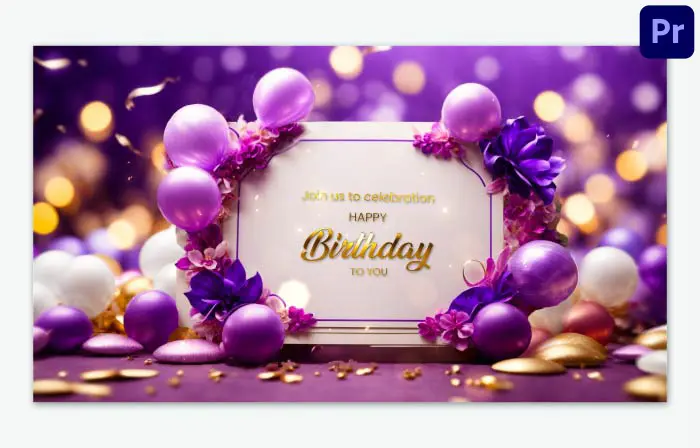 Masterful 3D Style Birthday Party Invitation Video Display
